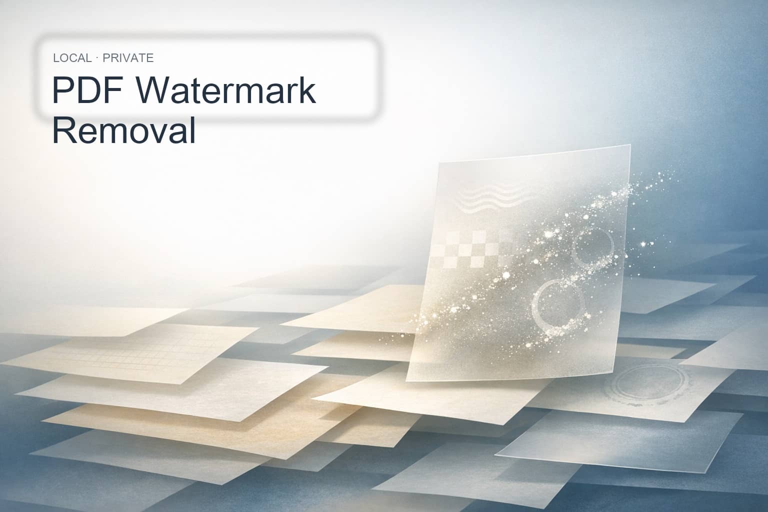 How to remove a PDF watermark? Identify the watermark type first, then use the appropriate offline removal method